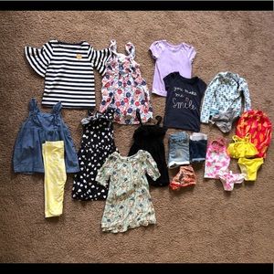 4T/4 Girls summer lot swim, dress rashguard shorts